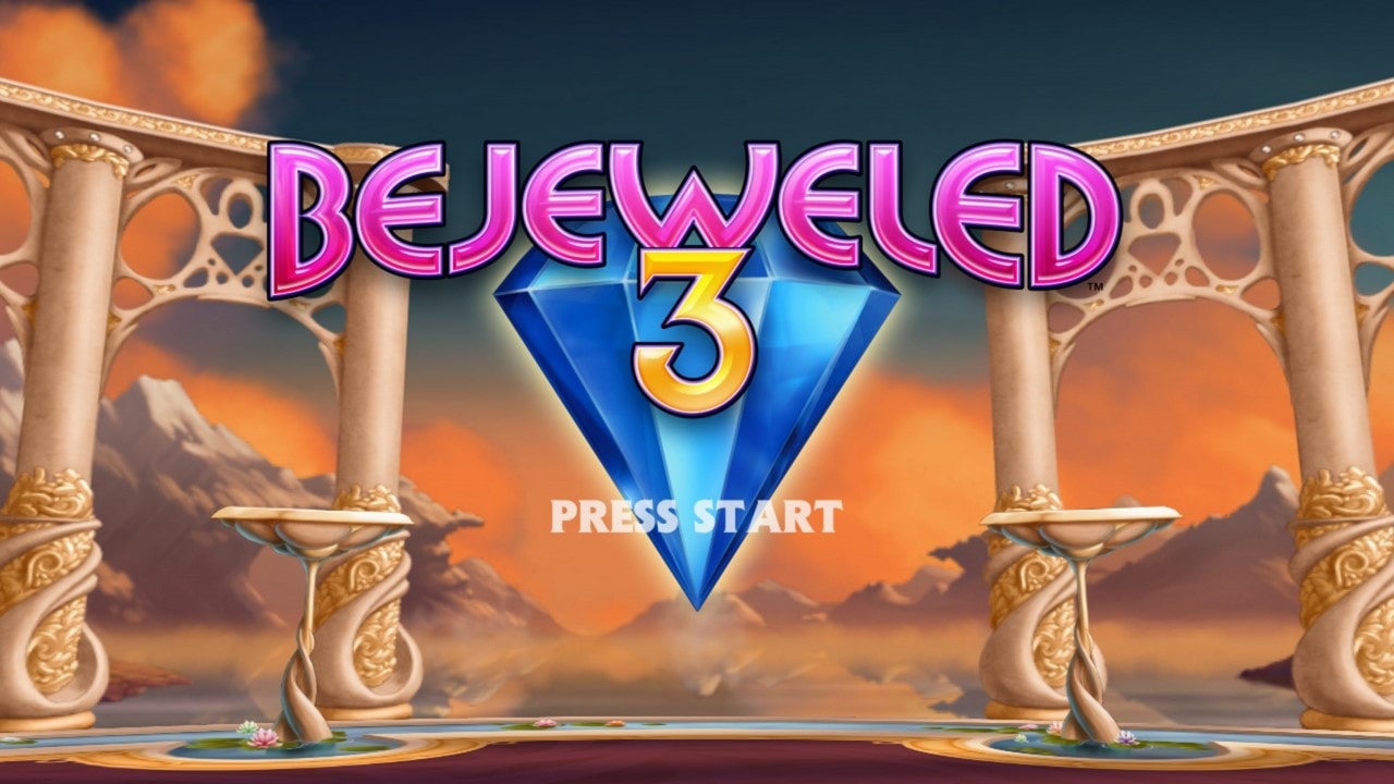 Bejeweled 3 title screen for Xbox 360